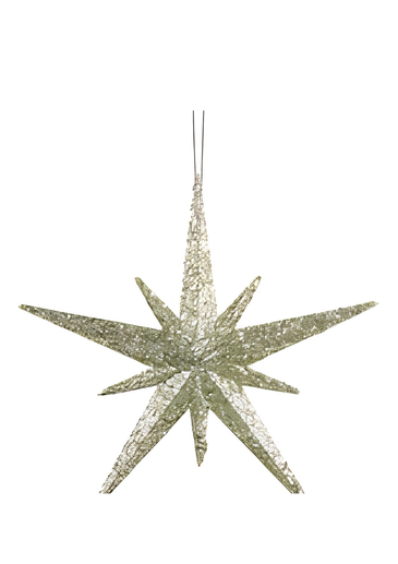 The Gold Glitter Star Hanging Decoration from Heaven Sends is a simple decorative accent designed to bring sparkle and shine to the home. Featuring a classic star shape with a glittery gold finish, it makes an easy addition to hanging displays and decorative arrangements. Its compact decorative style allows it to work beautifully as part of a larger display or as a subtle standalone accent.